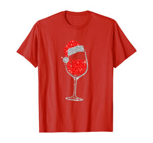 Load image into Gallery viewer, Wine Glasses Santa Hat Christmas Tee Funny Wine Lover Gifts T-Shirt
