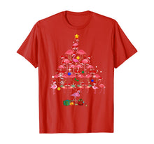 Load image into Gallery viewer, Funny Flamingo Christmas Tree T-Shirt T-Shirt