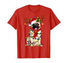 Load image into Gallery viewer, Funny Pug Dog Christmas Tee Reindeer Christmas Lights Pajama T-Shirt