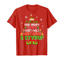Load image into Gallery viewer, Four Main Food Groups Elf Christmas T-Shirt