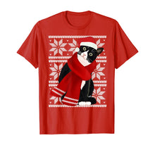 Load image into Gallery viewer, Ugly Christmas Black Cat Santa Hat Scarf Holiday Cute Gift T-Shirt