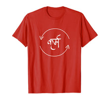 Load image into Gallery viewer, Karma in Hindi Cycle of Life Spirituality Hindu Dharma shirt