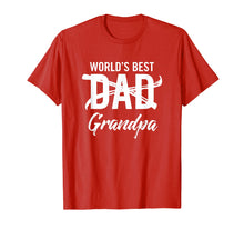Load image into Gallery viewer, Mens World's Best Dad Grandpa Shirt father Pregnancy Announcement