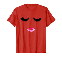 Load image into Gallery viewer, Funny Eyelash and Pink Lips T-shirt, Gift for Girls, Women