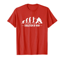 Load image into Gallery viewer, Evolution of Man T-Shirt Funny Hockey Goalie Shirt
