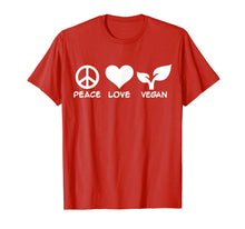 Load image into Gallery viewer, Peace love vegan T-Shirt