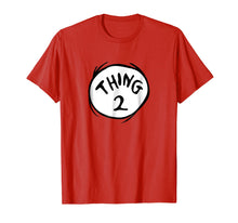 Load image into Gallery viewer, Dr. Seuss Thing 2 Emblem RED T-shirt