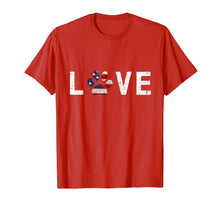 Load image into Gallery viewer, I Love Dogs & Cats American Flag Paw Print Dog & Cat T Shirt