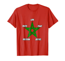 Load image into Gallery viewer, L.T.P.F.J. Moroccan Flag T Shirt Moorish American Clothing