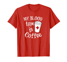 Load image into Gallery viewer, Coffee Lovers Phlebotomy Tshirt for Women Phlebotomists