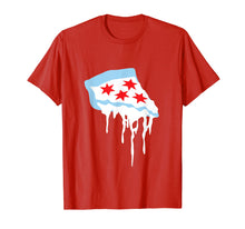 Load image into Gallery viewer, Deep Dish Chicago T-shirt- The chicago flag as pizza