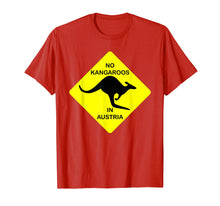 Load image into Gallery viewer, No Kangaroos In Austria Funny T-Shirt Yellow Sign Gift Tee