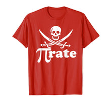 Load image into Gallery viewer, Pirate pi rate shirt for pi day math pirates tshirt