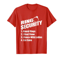 Load image into Gallery viewer, Ring Security Shirt Ring Bearer Wedding Duties List T-shirt