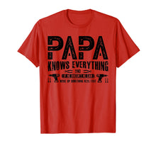 Load image into Gallery viewer, Mens Papa Knows Everything T-Shirt Funny Father's Day Gifts