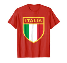 Load image into Gallery viewer, Italia T-shirt Coat of arms Italian Tee Flag Rome Italy