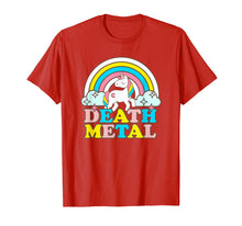 Load image into Gallery viewer, Death Metal Funny Rainbow Unicorn Novelty T-Shirt