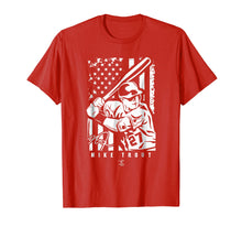 Load image into Gallery viewer, Mike Trout Player Illustration Flag T-Shirt - Apparel