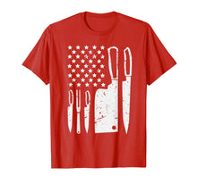 Load image into Gallery viewer, Chef Knife Set Shirt | Patriotic American Flag Kitchen Gift