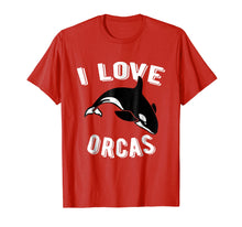 Load image into Gallery viewer, Orcas Rescue I Love Orcas Killer Whale Activist Tshirt