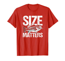 Load image into Gallery viewer, Size Fish Matters Funny Bass Fishing Humor T-Shirt