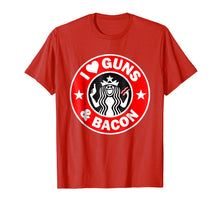 Load image into Gallery viewer, I Love Guns And Bacon T-Shirt
