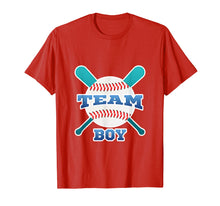 Load image into Gallery viewer, Baby Gender Reveal Party | Team Boy, Blue Baseball Theme Tee