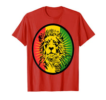 Load image into Gallery viewer, Marley Lion Rasta Dreadlocks profile t-shirt
