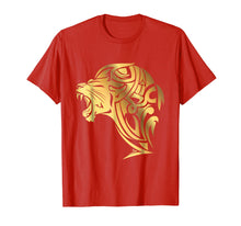 Load image into Gallery viewer, Calligraphy Art Gold Lion Fashion T-shirt for Men and Women
