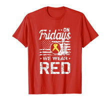 Load image into Gallery viewer, RED Friday TShirt Remember Everyone Deployed Military Gift