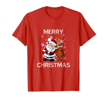 Load image into Gallery viewer, Merry Christmas Santa and Reindeer Shirt