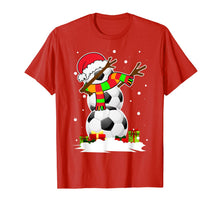 Load image into Gallery viewer, Dabbing Snowman Soccer Christmas Funny Dab Ball Gift T-Shirt