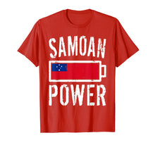 Load image into Gallery viewer, Samoa Flag | Samoan Power Battery Proud Tee T-Shirt