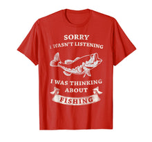 Load image into Gallery viewer, i was thinking about Fishing Gift Funny Distressed Classic T-Shirt