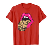 Load image into Gallery viewer, Hot Pink Lips Leopard Tongue Trendy Cheetah Animal Print T-Shirt-393349