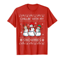 Load image into Gallery viewer, Chillin With My Snowmies Funny Ugly Christmas Pajama Xmas T-Shirt