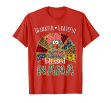 Load image into Gallery viewer, Thankful Grateful Blessed Nana Turkey Thanksgiving Day Gift T-Shirt