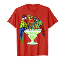 Load image into Gallery viewer, Parrots Drinking Margarita Hawaiian Shirt Vacation Birds T-Shirt