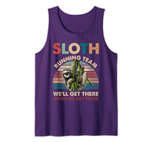 Load image into Gallery viewer, Vintage Sloth Running Team We'll Get There Funny Sloth Tank Top