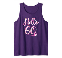 Load image into Gallery viewer, Hello Sixty 60 years old 60th Birthday Women's Gifts Flowers Tank Top