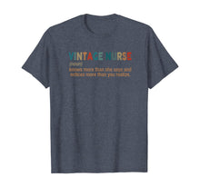 Load image into Gallery viewer, Vintage Nurse Noun Definition Knows More Than She Says T-Shirt