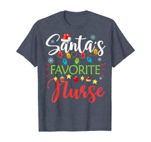 Load image into Gallery viewer, Santa's Favorite Nurse Xmas Light Santa Hat Christmas Gift T-Shirt