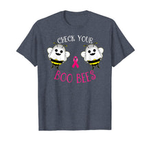 Load image into Gallery viewer, Breast Cancer Awareness Funny Check your Boo bees women T-Shirt