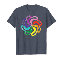 Load image into Gallery viewer, Funny Fuzzy Worm on a String Meme Rainbow Mandala T-Shirt