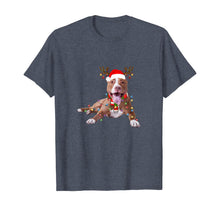 Load image into Gallery viewer, American Pitbull Terrier Reindeer Christmas Lights Funny T-Shirt
