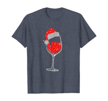 Load image into Gallery viewer, Wine Glasses Santa Hat Christmas Tee Funny Wine Lover Gifts T-Shirt