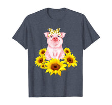 Load image into Gallery viewer, Cute Piggy With Sunflower Tiny Pig With Bandana T-Shirt
