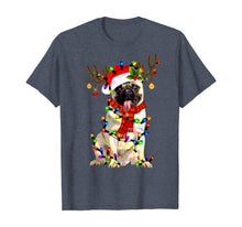 Load image into Gallery viewer, Funny Pug Dog Christmas Tee Reindeer Christmas Lights Pajama T-Shirt