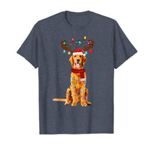 Load image into Gallery viewer, Cute Golden Retriever Christmas Lights Reindeer Pajamas T-Shirt
