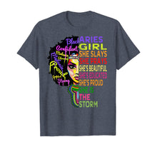 Load image into Gallery viewer, Aries Girl She Slays & Prays - February March Birthday Gift T-Shirt-274410